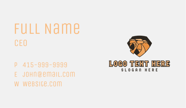 Tiger Fang Gaming Business Card Design Image Preview