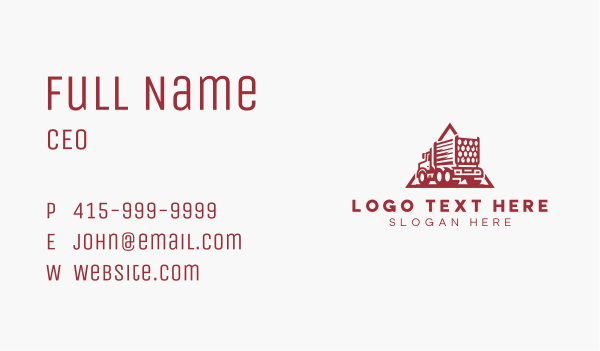 Cargo Trucking Delivery Business Card Design Image Preview