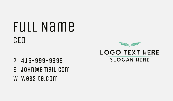 Generic Nature Herb Business Card Design Image Preview