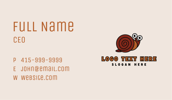 Brown Shell Snail Business Card Design Image Preview