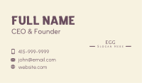 Boutique Brand Wordmark Business Card Image Preview