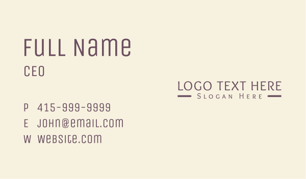 Boutique Brand Wordmark Business Card Design Image Preview