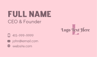 Elegant Feminine Letter Business Card Image Preview