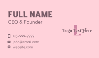 Elegant Feminine Letter Business Card Design