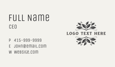 Herbal Leaf Spa Business Card Image Preview