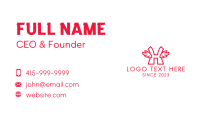 Red Winged Letter H Business Card Design