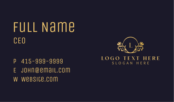 Elegant Flower Boutique Business Card Design Image Preview