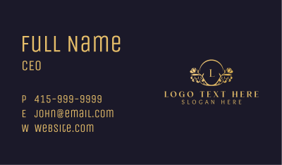 Elegant Flower Boutique Business Card Image Preview