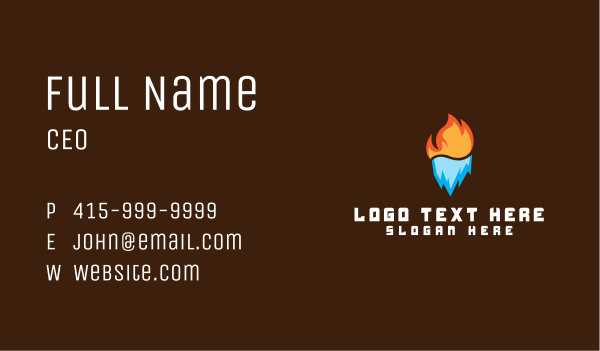 Burning Flame Iceberg Business Card Design Image Preview