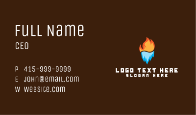 Burning Flame Iceberg Business Card Image Preview