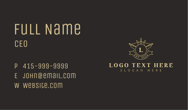 Needle Crown Thread Business Card Design Image Preview