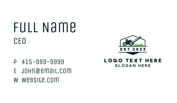 Yard Landscaping Lawn Mower Business Card Design Image Preview