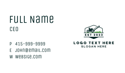 Yard Landscaping Lawn Mower Business Card Image Preview