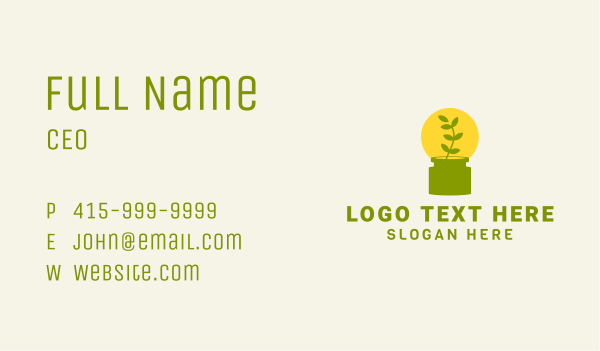 Sprout Plant Gardening Business Card Design Image Preview