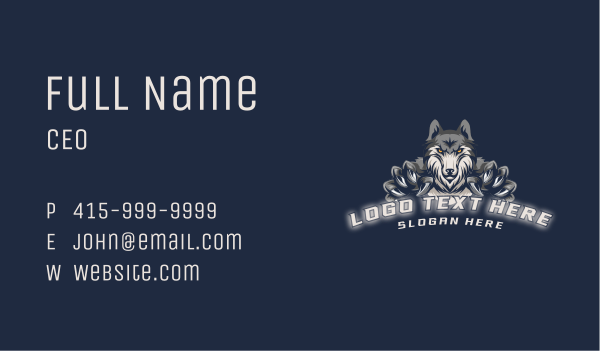 Wolf Claw Gaming Business Card Design Image Preview