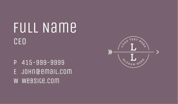 Apparel Hipster Boutique Business Card Design Image Preview