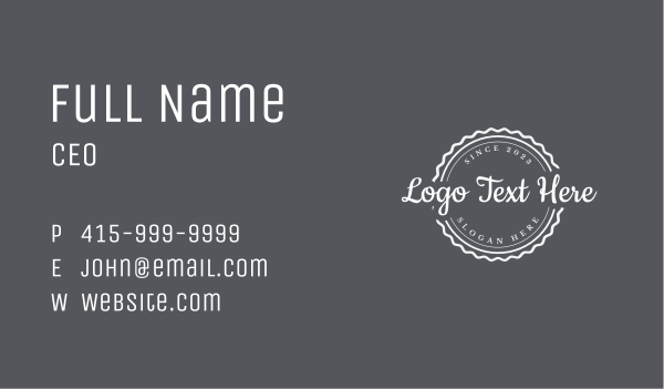 Classic Postal Business Wordmark Business Card Design Image Preview