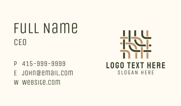 Traditional Weaving Pattern Business Card Design Image Preview