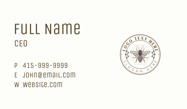 Bee Honey Apothecary Business Card Design Image Preview