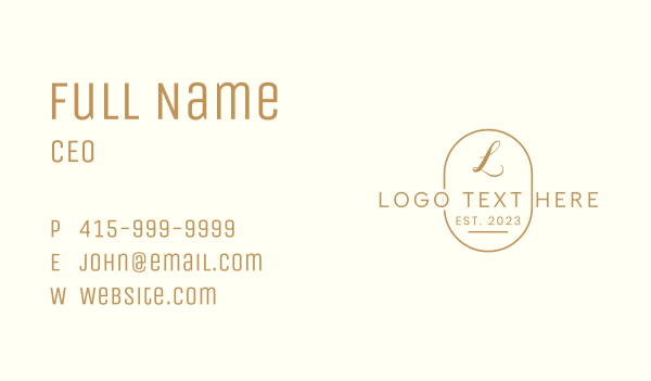 Classy Minimalist Letter Business Card Design Image Preview