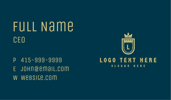 Luxury Shield Hotel Business Card Design Image Preview