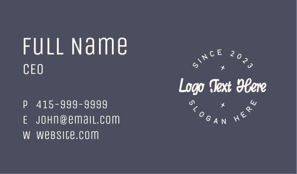 Round Business Badge Business Card Design Image Preview