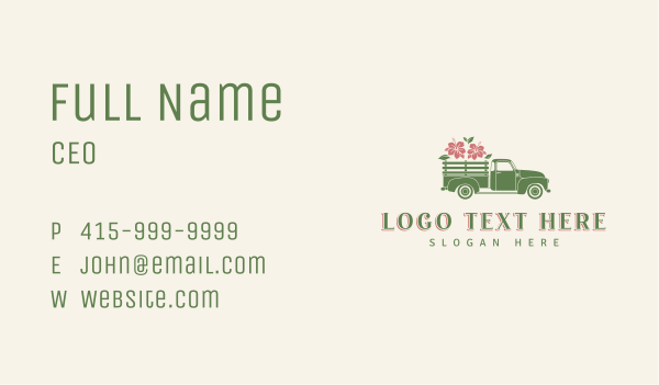 Pickup Truck Agriculture Business Card Design Image Preview