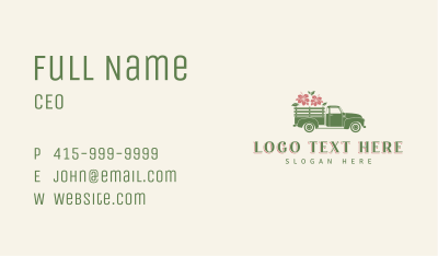 Pickup Truck Agriculture Business Card Image Preview