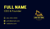 Excavator Backhoe Construction  Business Card Preview