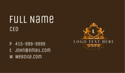 Horse Crest Royal Business Card Image Preview