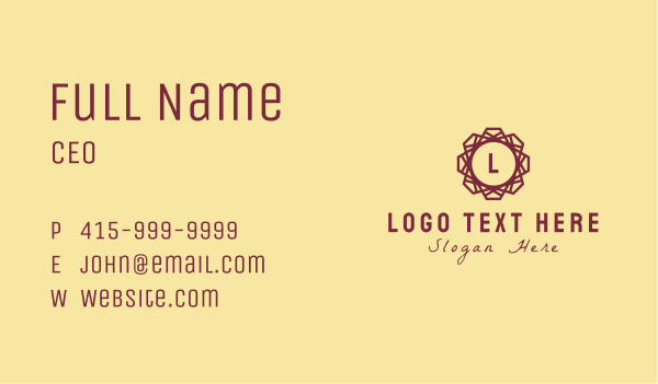 Polygonal Classic Letter Business Card Design Image Preview