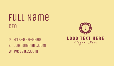 Polygonal Classic Letter Business Card Image Preview