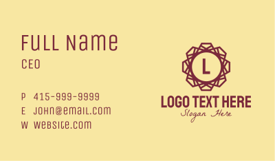 Polygonal Classic Letter Business Card