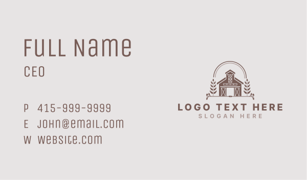 Barn House Rustic Business Card Design Image Preview