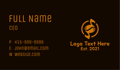 Music Note Coffee Business Card Image Preview