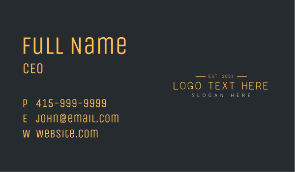 Professional Corporate Wordmark Business Card Design Image Preview