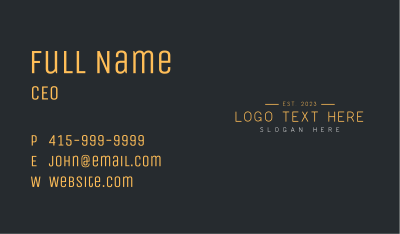 Professional Corporate Wordmark Business Card Image Preview