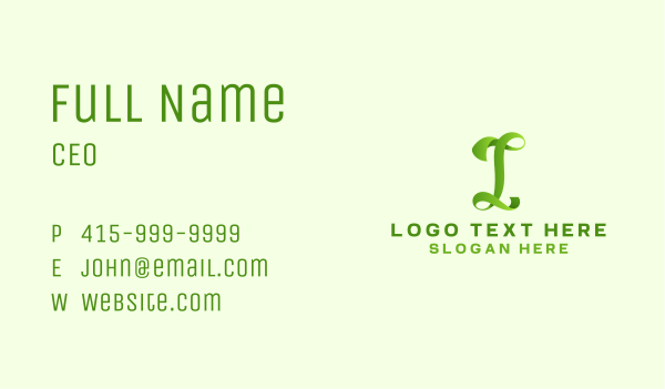 Eco Leaf Spa Business Card Design Image Preview