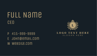 Royal Round Shield Lettermark Business Card Image Preview