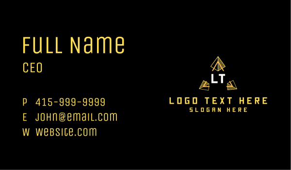 Tech Triangle Lettermark Business Card Design Image Preview