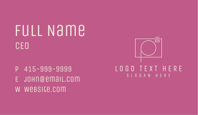 Photography Camera Minimalist Letter P  Business Card Image Preview