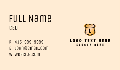 Grunge Shield Signage Business Card Image Preview