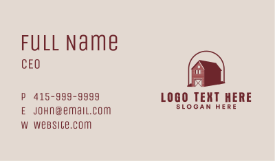 Vintage Barn House Business Card Image Preview