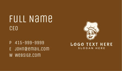 Retro Chef Hat Character Business Card
