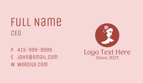 Romantic Fashion Lady  Business Card Design Image Preview