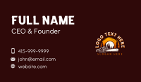 Sunset Forest Chainsaw  Business Card Image Preview