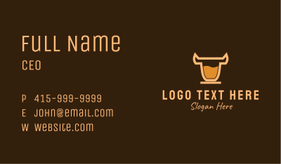  Bull Coffee Drink Business Card Image Preview