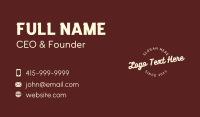 Hipster Tilted Wordmark Business Card Image Preview