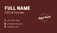 Hipster Tilted Wordmark Business Card Image Preview