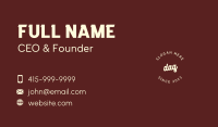 Hipster Tilted Wordmark Business Card Image Preview